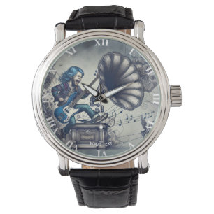 Fantasy Cute Girl Guitar Music Watch