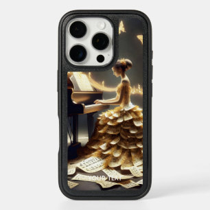Fantasy Cute  Girl Playing Piano iPhone 16 Pro Case