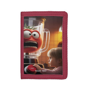 Fantasy Cute Girl Tomato Blender Trifold Wallet