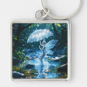 Fantasy Cute Girl Water Umbrella Keychain