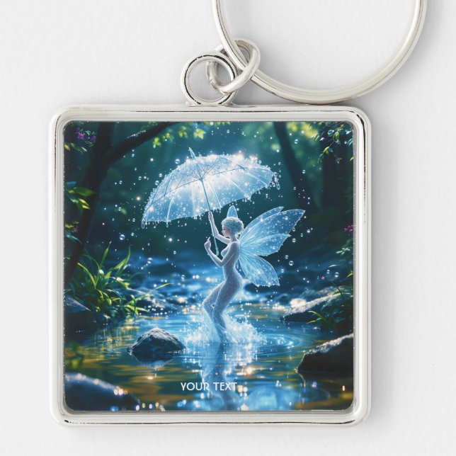 Fantasy Cute  Girl Water Umbrella Keychain (Front)