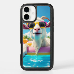 Fantasy Cute Goat Float Glasses iPhone 16 Plus Case