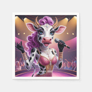 Fantasy Cute Gorgeous Cow Popstar Napkins