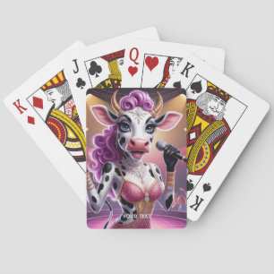 Fantasy Cute Gorgeous Cow Popstar Poker Cards