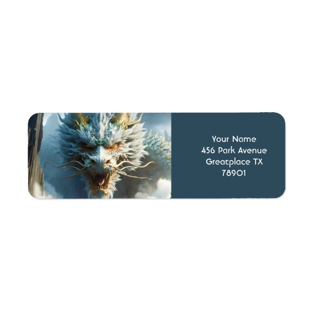 Fantasy Cute Great Strong Dragon Label (Front)