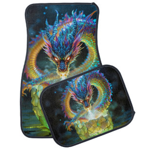 Fantasy Cute Green Dragon Egg Car Floor Mat