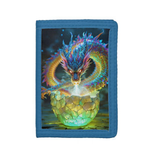 Fantasy Cute Green Dragon Egg Tri-fold Wallet