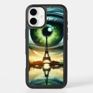 Fantasy Cute Green Eyes Paris iPhone 16 Plus Case