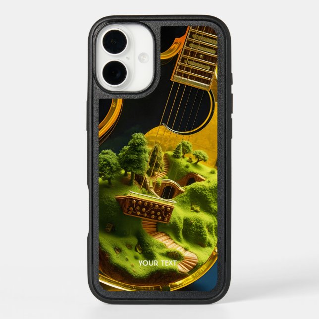 Fantasy Cute Guitar Forest House Otterbox iPhone Case (Back)