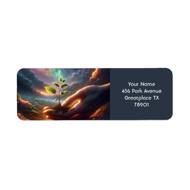 Fantasy Cute Hand Plant Soil Label (Front)