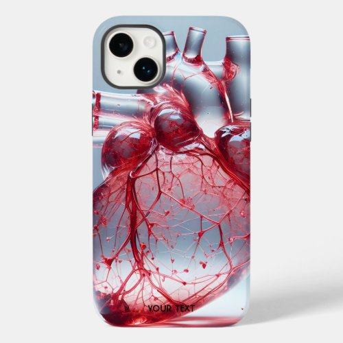 Fantasy Cute Heart Red Glass Case_Mate iPhone 14 Plus Case