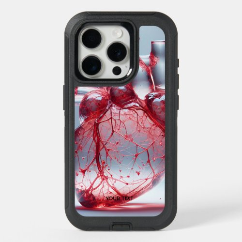 Fantasy Cute Heart Red Glass iPhone 15 Pro Case