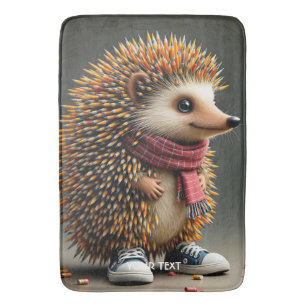 Fantasy Cute Hedgehog Sharp Needles Bath Mat