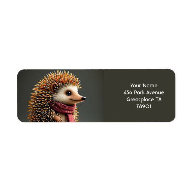 Fantasy Cute Hedgehog Sharp Needles Label (Front)