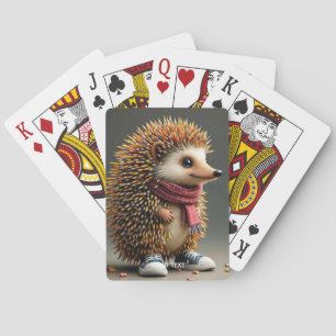 Fantasy Cute Hedgehog Sharp Needles Poker Cards