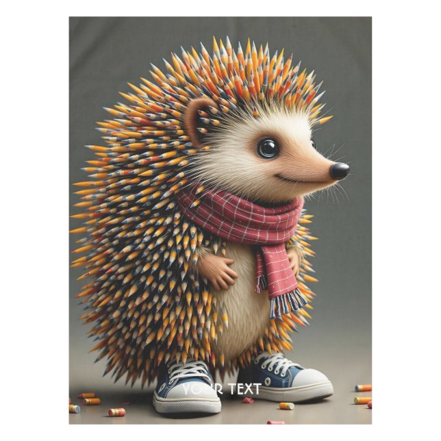 Fantasy Cute Hedgehog Sharp Needles Tablecloth (Front)