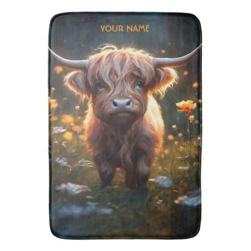 Fantasy Cute Highland Baby Cow Bath Mat