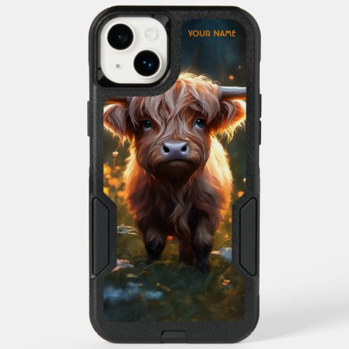 Fantasy Cute Highland Baby Cow OtterBox iPhone 14 Plus Case