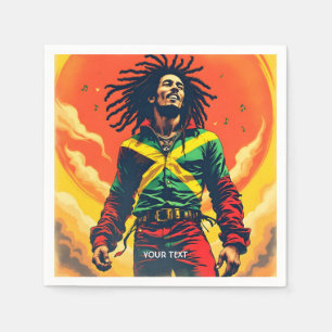 Fantasy Cute Jamaica Flag Sun Napkins