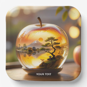 Fantasy Cute Japanese Apple View Paper Plates