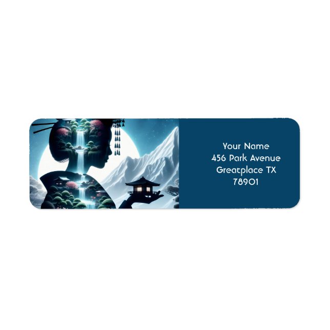 Fantasy Cute  Japanese Girl Landscape  Label (Front)