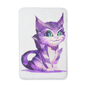 Fantasy Cute Kawaii baby Cheshire cat kitten Bath Mat