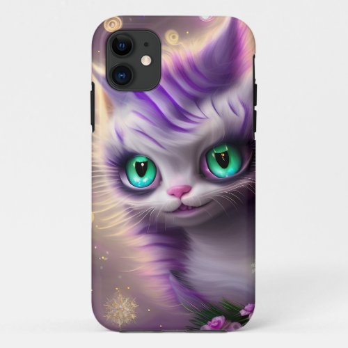 Fantasy Cute Kawaii baby Cheshire cat kitten iPhone 11 Case