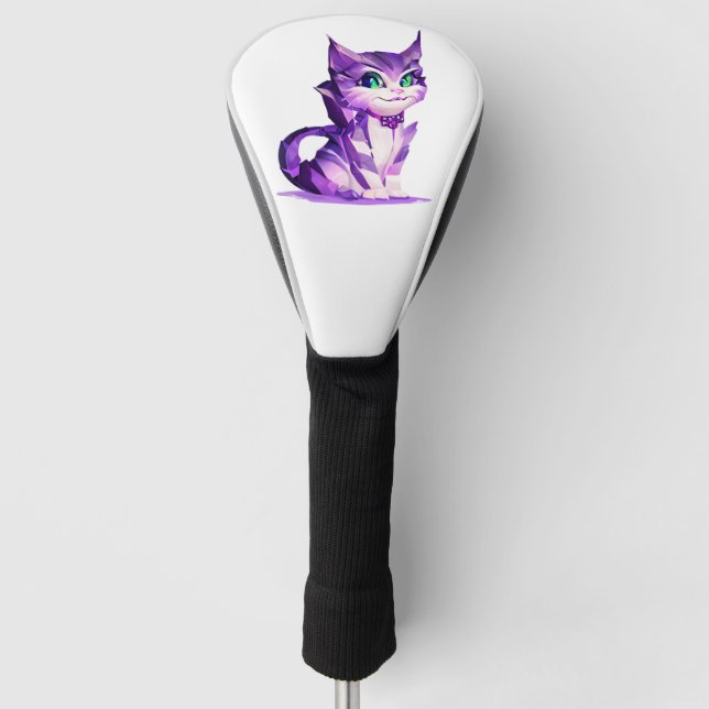 Fantasy Cute Kawaii baby Cheshire cat kitten  Golf Head Cover (Front)