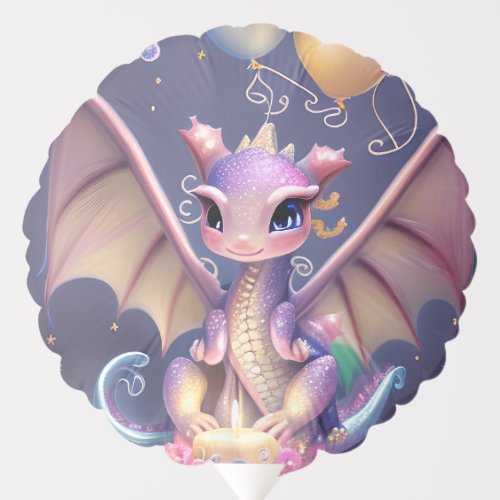 Fantasy Cute Kawaii baby dragon  Balloon