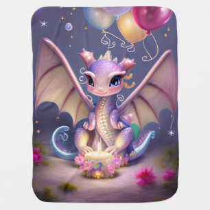 Fantasy Cute Kawaii baby dragon  Blanket
