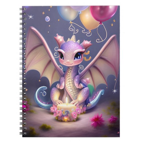 Fantasy Cute Kawaii baby dragon Postcard Notebook