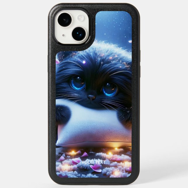 Fantasy Cute Kitten Hugging Pillow Otterbox iPhone Case (Back)
