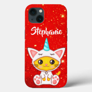 Fantasy Cute Kittycorn iPhone 13 Case