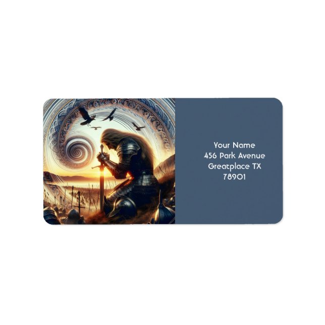 Fantasy Cute Knight Sword Legend Label (Front)