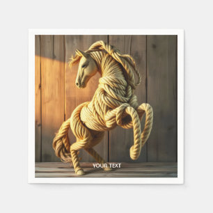Fantasy Cute Knot Crafted Horse Napkins