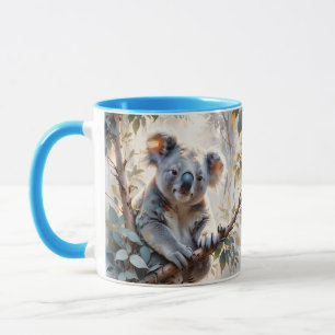 Fantasy Cute Koala Tree Watercolor Mug