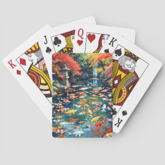 Fantasy Cute Koi Fish Pond Poker Cards