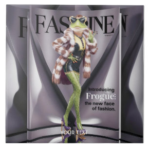 Fantasy Cute Lady Frog Magazine Ceramic Tile