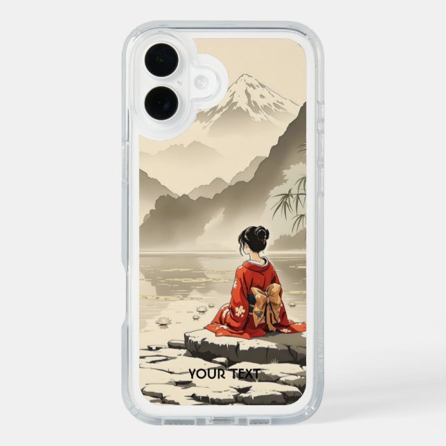Fantasy Cute Lake Flowers Girl Speck iPhone Case (Front)