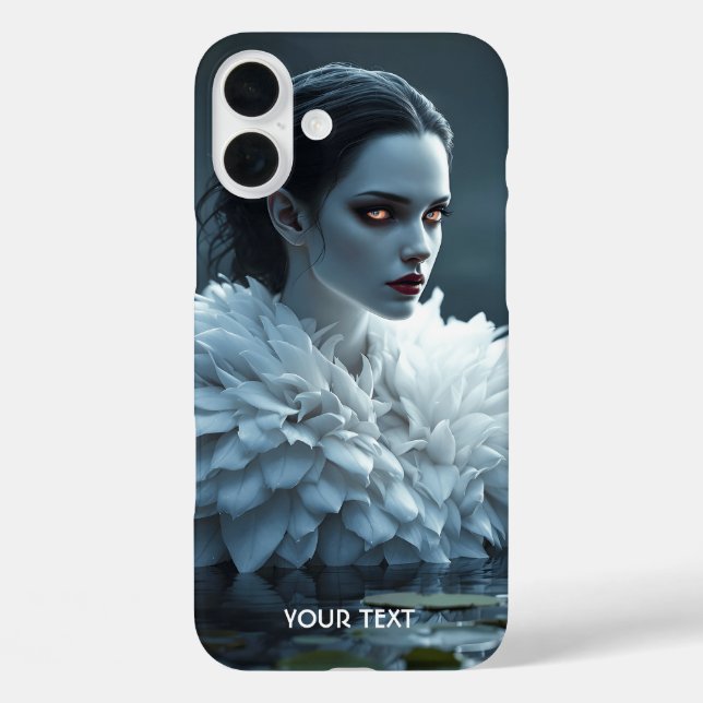 Fantasy Cute Lake Swan White Case-Mate iPhone Case (Back)