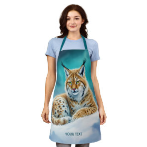 Fantasy Cute Lynx Cub Winter Apron