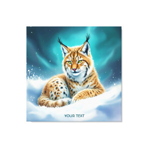 Fantasy Cute Lynx Cub Winter Canvas Print