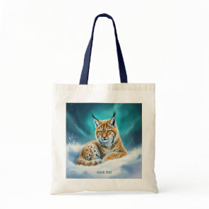 Fantasy Cute Lynx Cub Winter Tote Bag