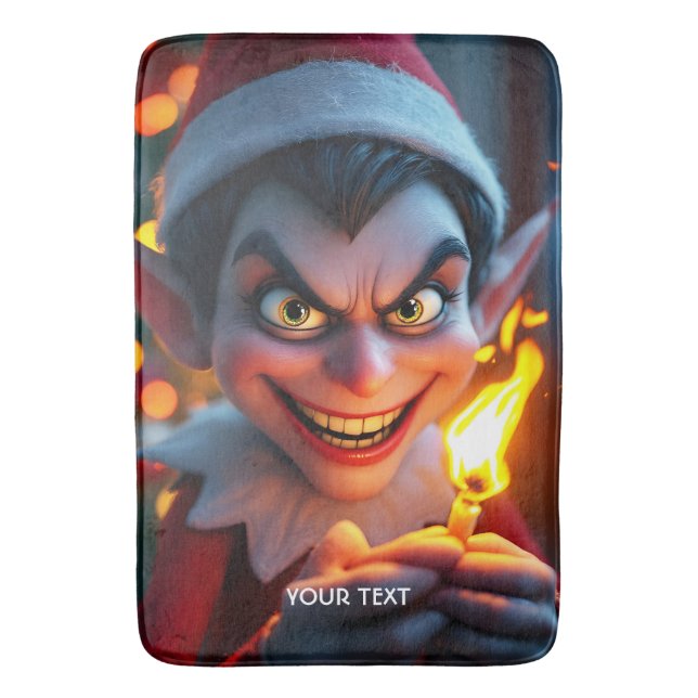 Fantasy Cute  Match Christmas Tree Bath Mat (Front Vertical)