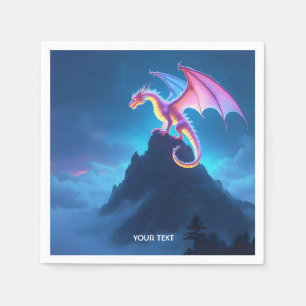 Fantasy Cute Mist Shrouded Dragon Napkins