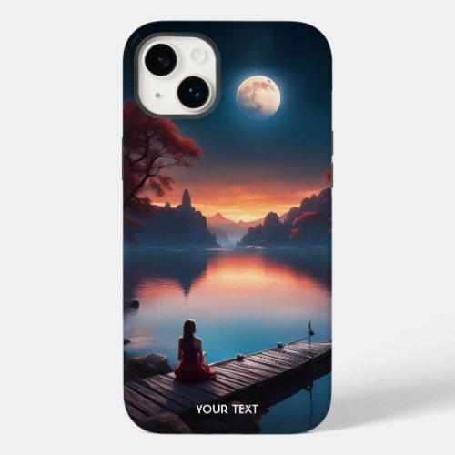 Fantasy Cute Moon Girl Lake Case_Mate iPhone 14 Plus Case