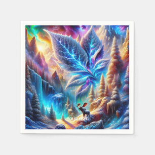 Fantasy Cute Moose Leaf Colors Napkins