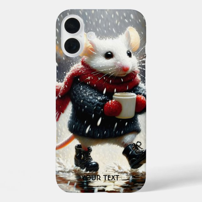 Fantasy Cute  Mouse Coffee Coat Case-Mate iPhone Case (Back)