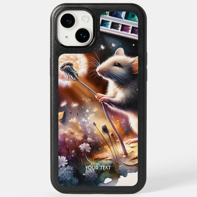 Fantasy Cute Mouse Flower Paints Otterbox iPhone Case (Back)