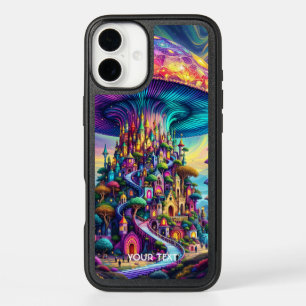Fantasy Cute Mushroom Rainbow Skies iPhone 16 Plus Case